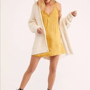 Free people yellow dreaming of you slip dress